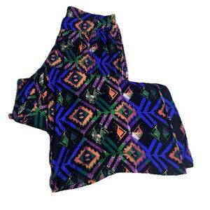 Cato Woman Geometric 14/16W Rayon Lounge Pants Wide Leg Artsy Bohemian